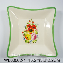 Lovely Blume Keramik Quadratplatte